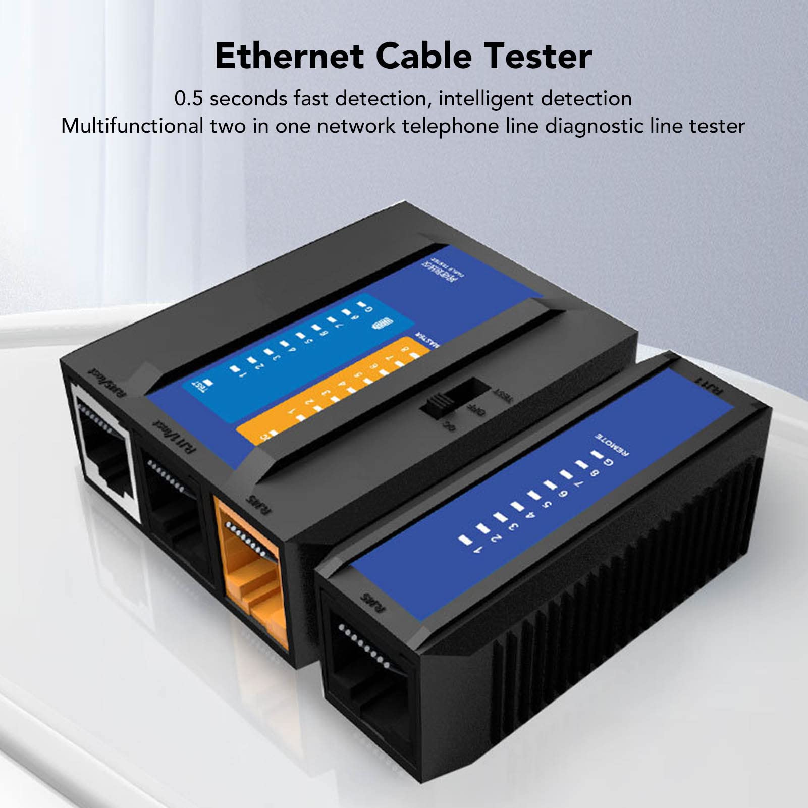 Testeur De Câble Réseau RJ45/RJ11 Multifonction – Vérifiez CAT5/6/7/8 Et Lignes Téléphoniques En Un Clin D’Œil
