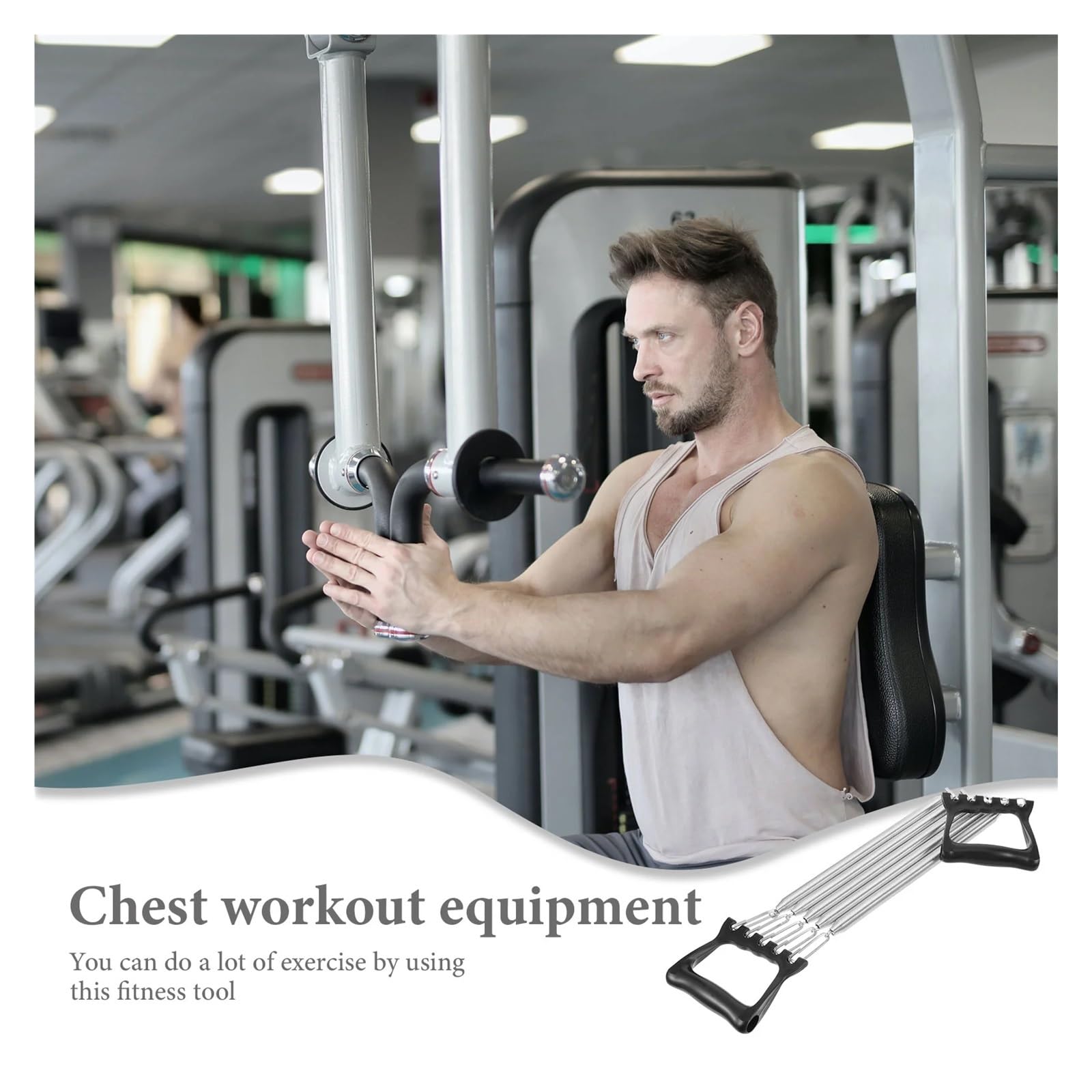 Brust-Expander, Brust-Trainingsgerät, Brusttrainer for Männer, Brusttraining Brustexpander