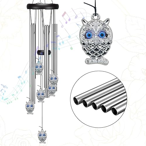 Miniatura 6 de Campanillas de viento para exteriores, campanillas de viento para puerta de simpatía exterior para decoración de patio, decoración de jardín.