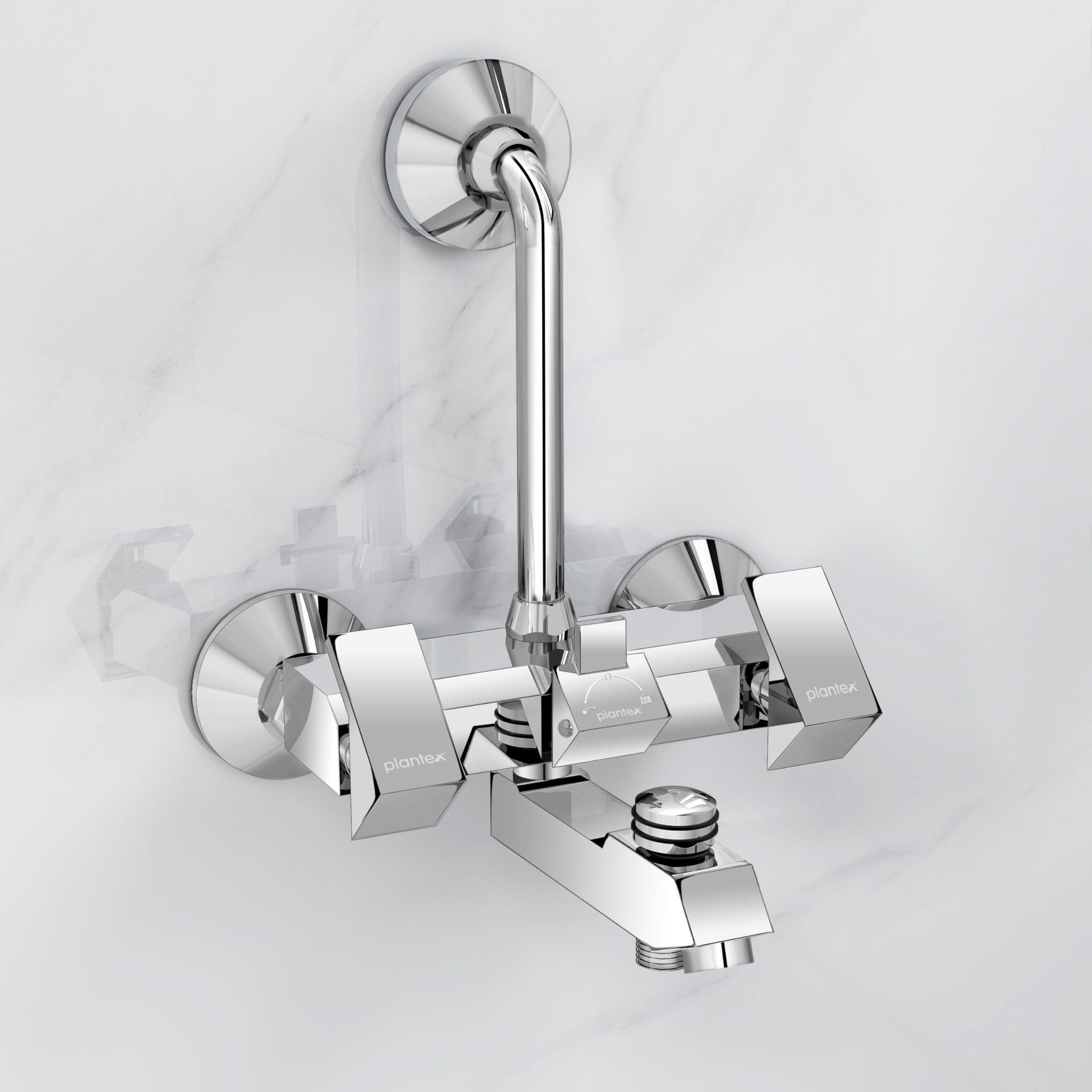 Plantex Pure Brass 3 in 1 Wall Mixer for Bathroom with L-Bend Provision for Overhead and Hand Shower/Mixer Tap for Bathroom with Brass Wall Flange & Teflon Tape/Bathroom Mixer Tap-(PRI-319-Chrome) (B092PYTZKF) Amazon Price History, Amazon Price Tracker