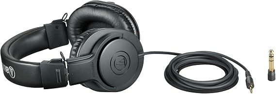 Behringer U-Phoria UM2 USB Audio Interface and Audio-Technica ATH-M20X Professional Studio Monitor Headphones
