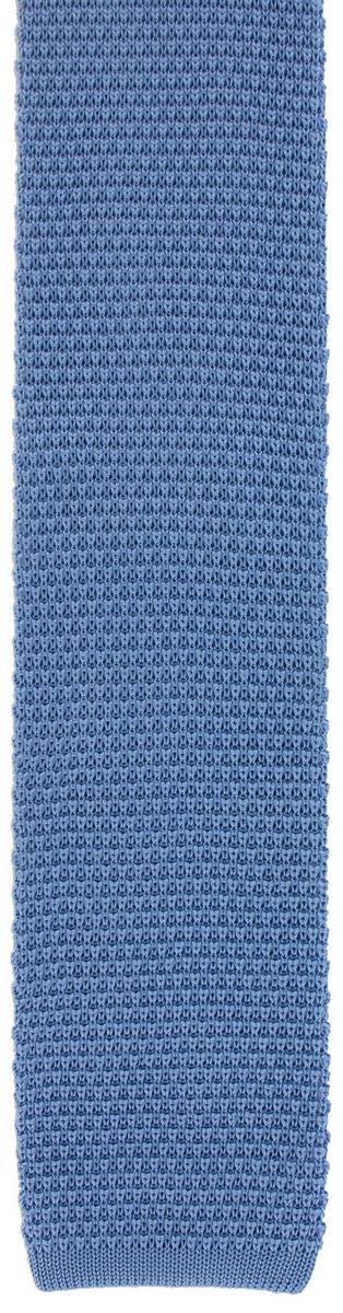 Himmelblaue Seiden-Strickkrawatte von Michelsons