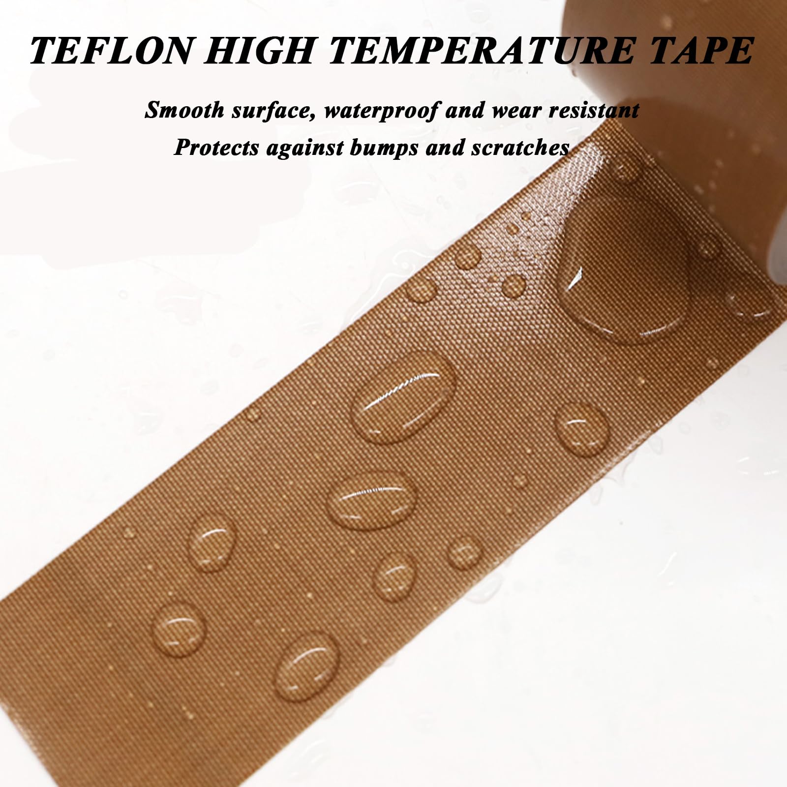 Cinta de teflón de 0,18 mm de grosor y 10-200 mm de ancho, rollo de 10 m, resistente al calor, for aplicaciones eléctricas, industriales y de bricolaje.(150mm)