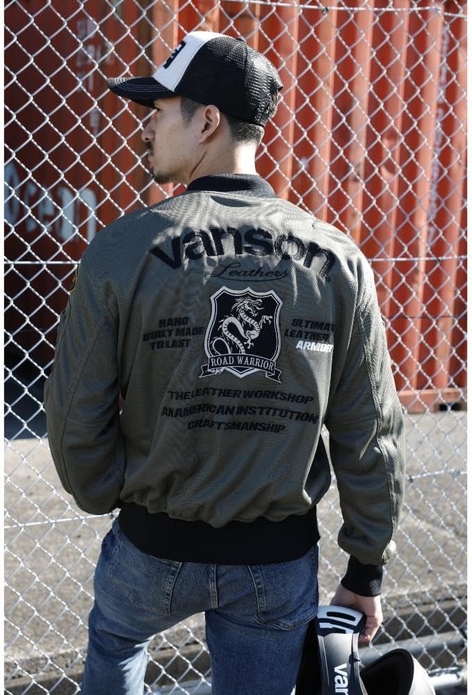 バンソン] TVS2402S バイクウェア メッシュジャケット MA-1 メンズ