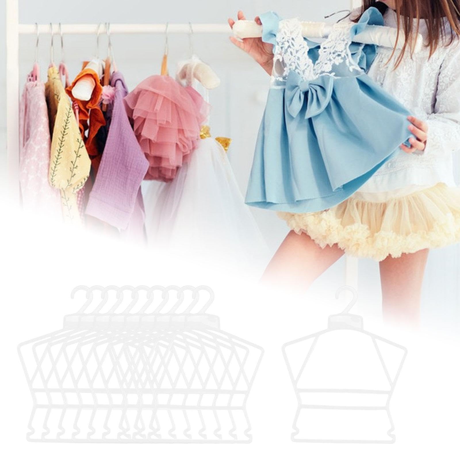 10 Piezas Perchas para Niños Percha Ropa Infantil Percha Bebe Percha de Madera Resistente para Pantalones Y Camisas Adecuada para Hogar Lavandería Arm, 6 Piezas