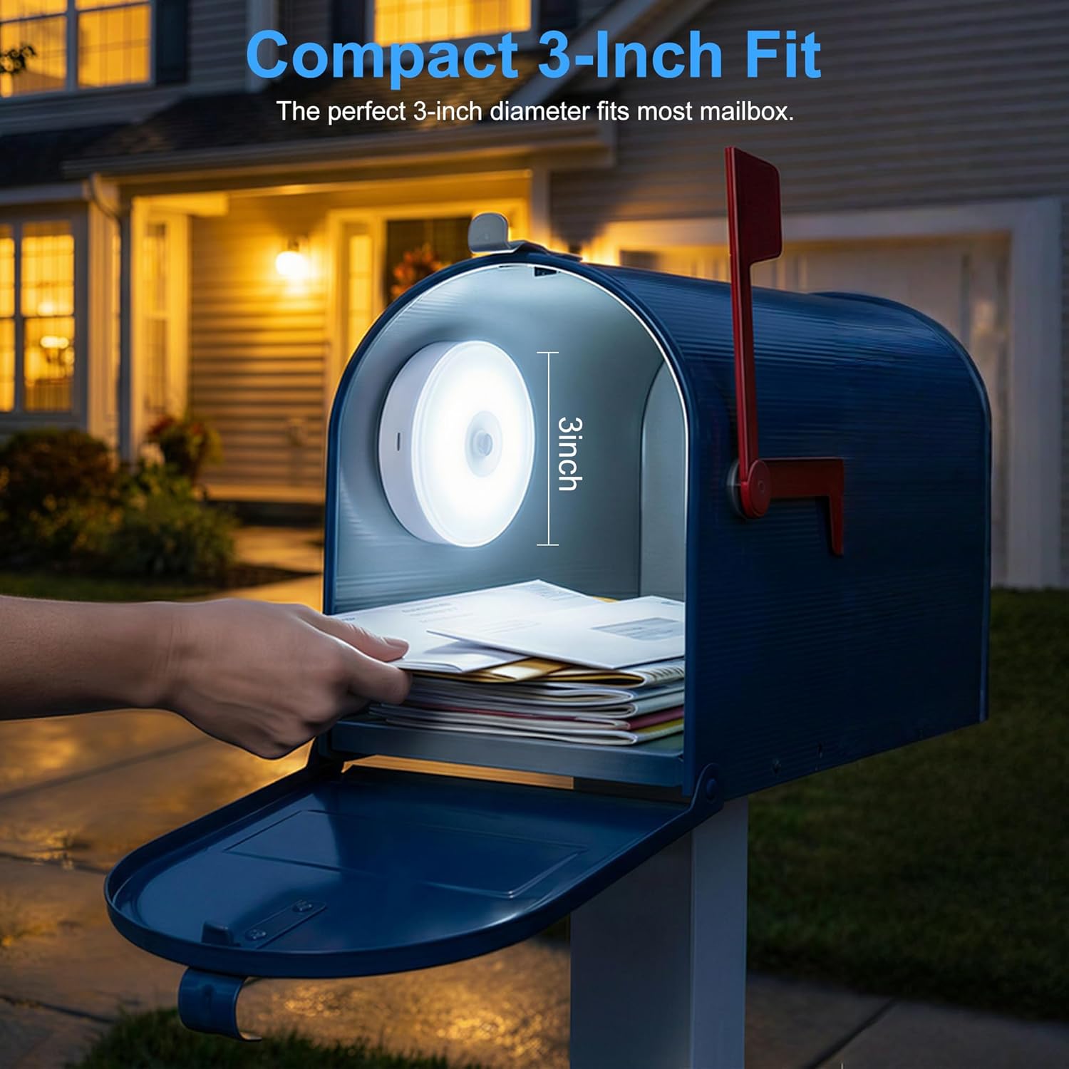 Mailbox Light Motion Sensor,Rechargeable Mailbox LED Light, Wireless Magnetic Interior Lights for Mailboxes Lighting Decoration, Night LED Lights for Seniors & Home Use,Postbox Mailboxes Accessories