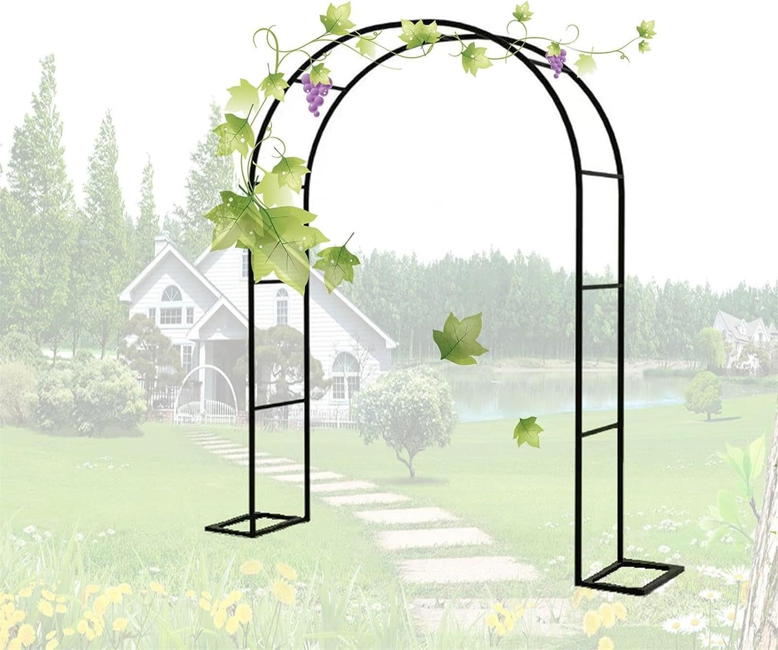 Arche de jardin en métal blanc pour sublimer terrasse et balcon