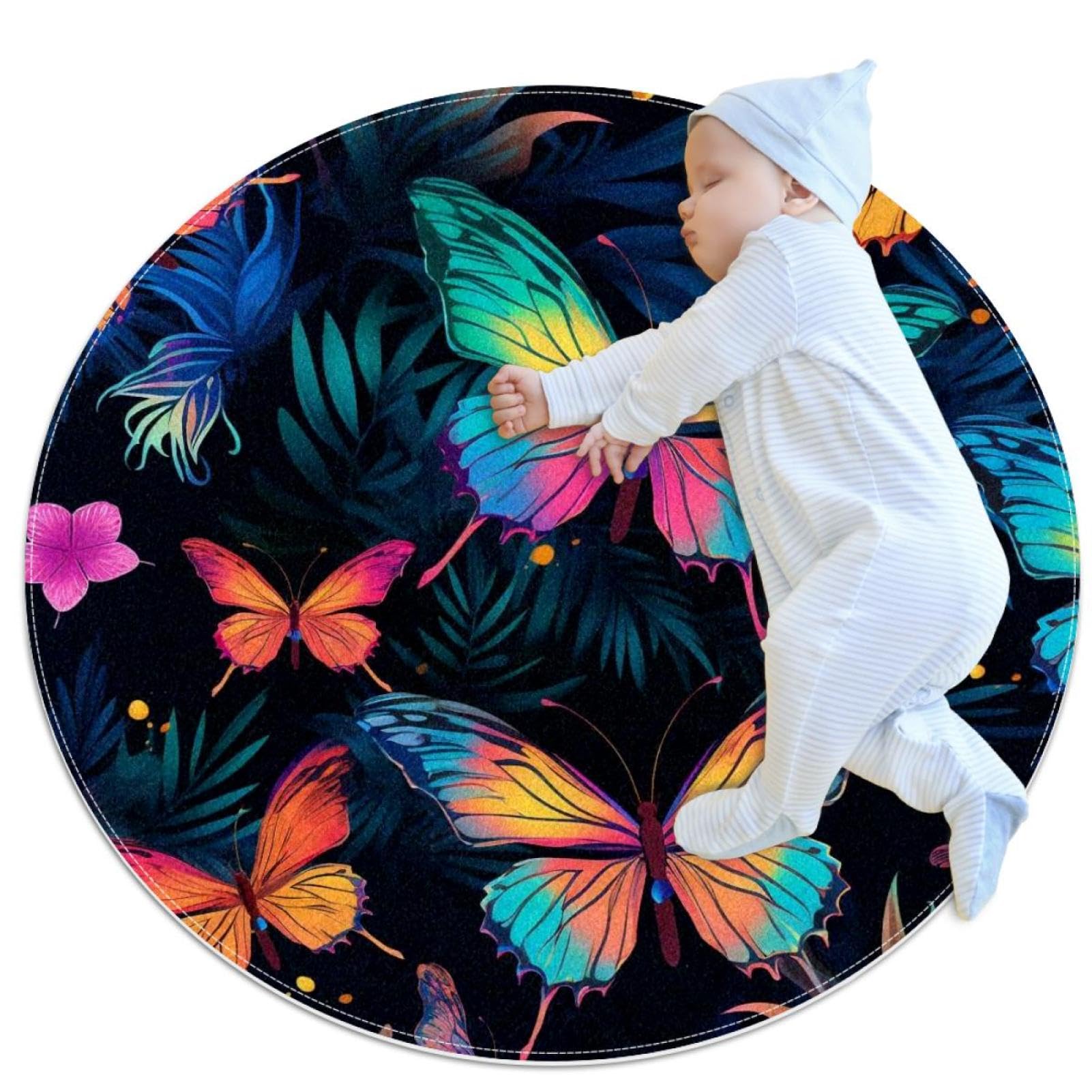 Tapis de salle de bain antidérapant rond contre le sol froid