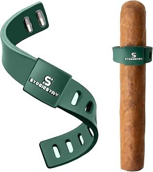 StogieStay Classic - Cigar Holder Magnetic Clip Silicone Cigar Holder for Golf Cart, Fits 3470 Ring Gauge, Strong Magnet for Metal Surfaces, Outdoor Cigar Accessory for Golf, BBQ, Camping