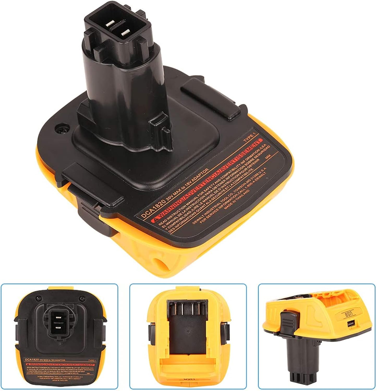 TPDL DCA1820 Battery Adapter Replace for Dewalt 18V to 20V Lithium Ion Battery Converter, Work for Dewalt 18V Nicad & Nimh Battery Power Tools (2 Packs)