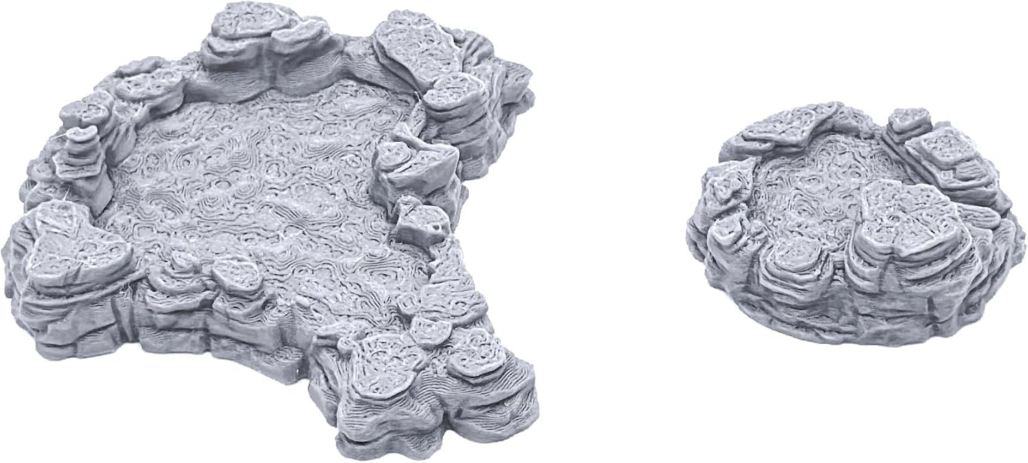 EnderToys Grotto Cavern Pools by Printable Scenery, 3D Printed Tabletop RPG Scenery and Wargame Terrain 28mm Miniatures