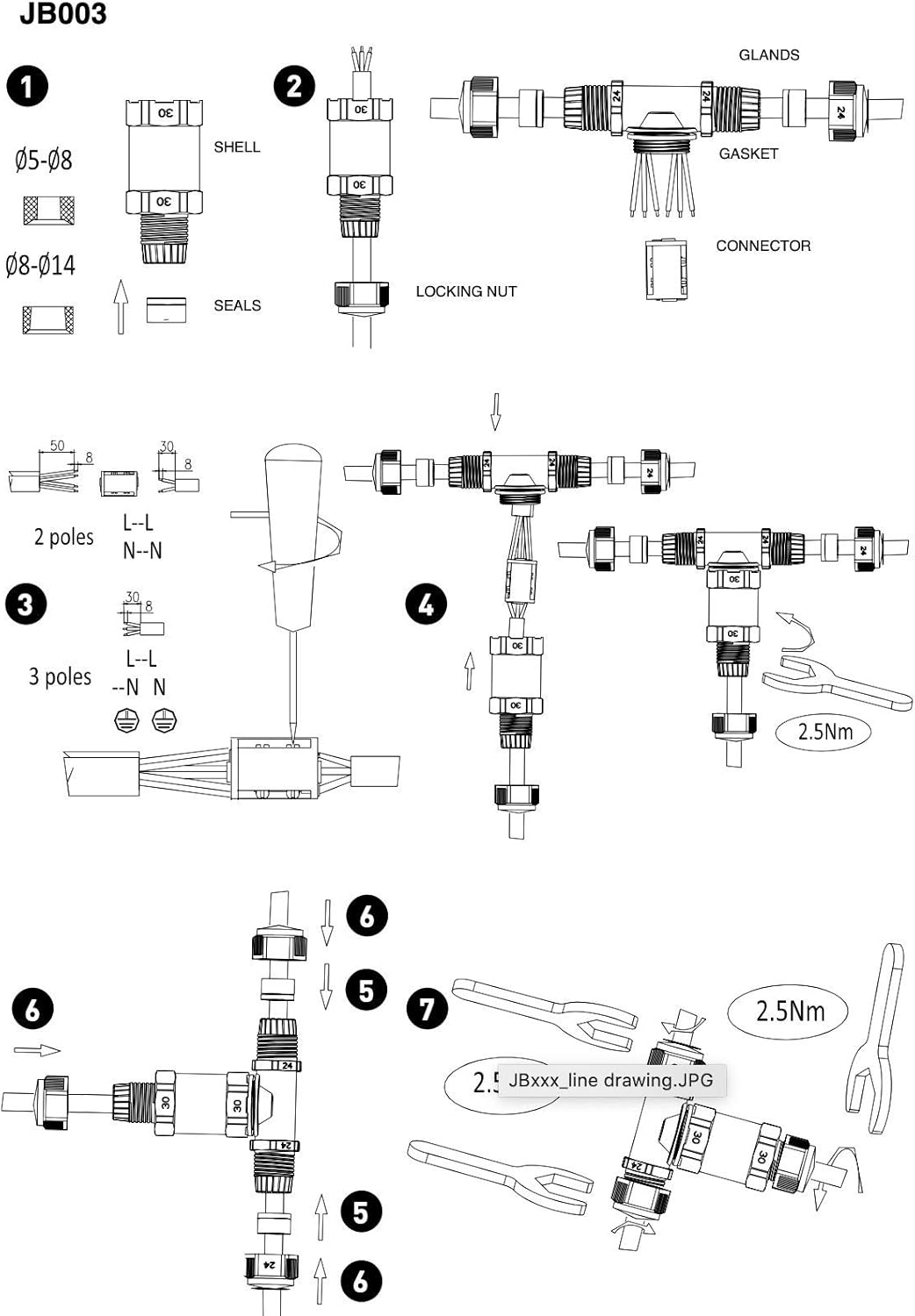 Knightsbridge JB003 installationsdiagram
