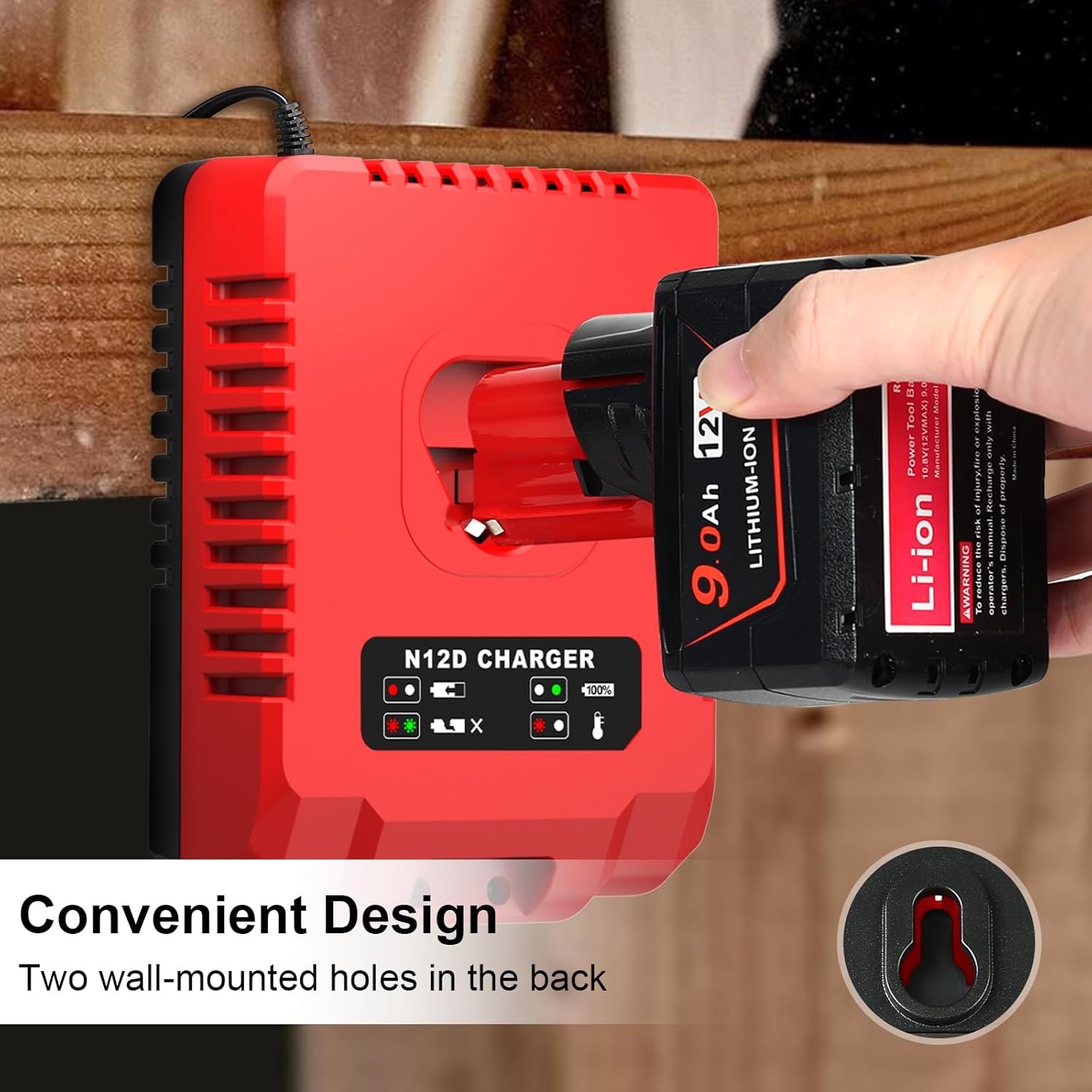 TeenPower 12V Battery Replacement for Milwaukee M12 Battery 9.0 2/pk with Charger