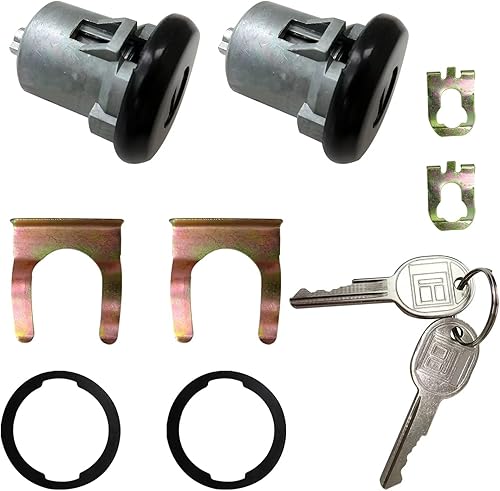 1 par de cilindros de bloqueo de puerta de repuesto con llaves para Chevrolet Corvette 1960-1982