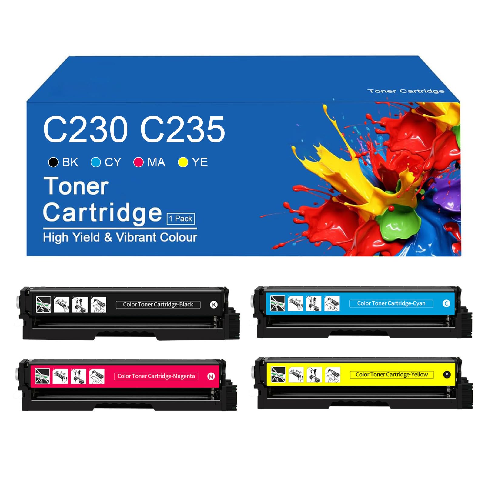 Toner C230 C235 compatible Xerox haute performance pour des textes nets et des couleurs vives