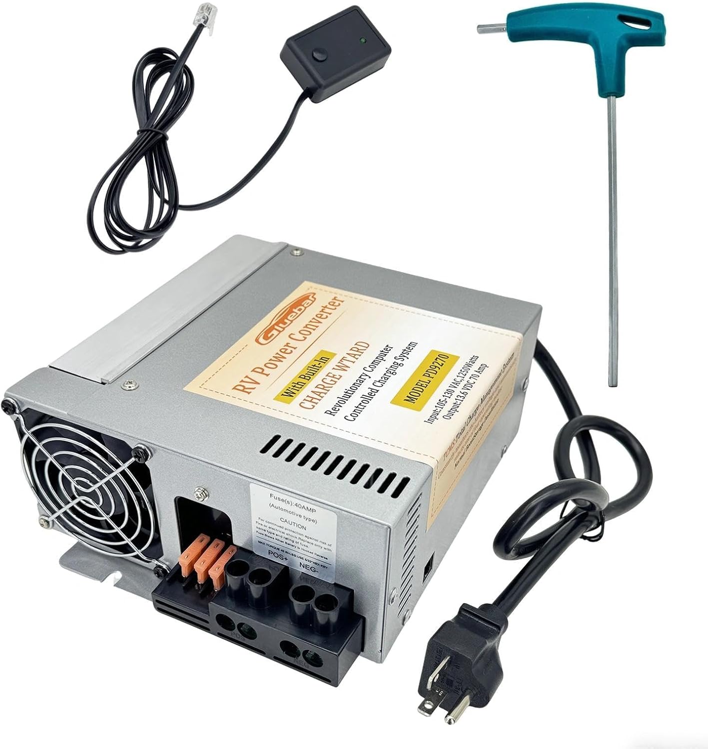 PD9270AV 12V 70 Amp RV Power Converter Charge Wizard Compatible with Inteli-Power 9200 Series Converter/Charger, for RV, Camper, Caravans.RV Power Converter Fit for Progressive Dynamics