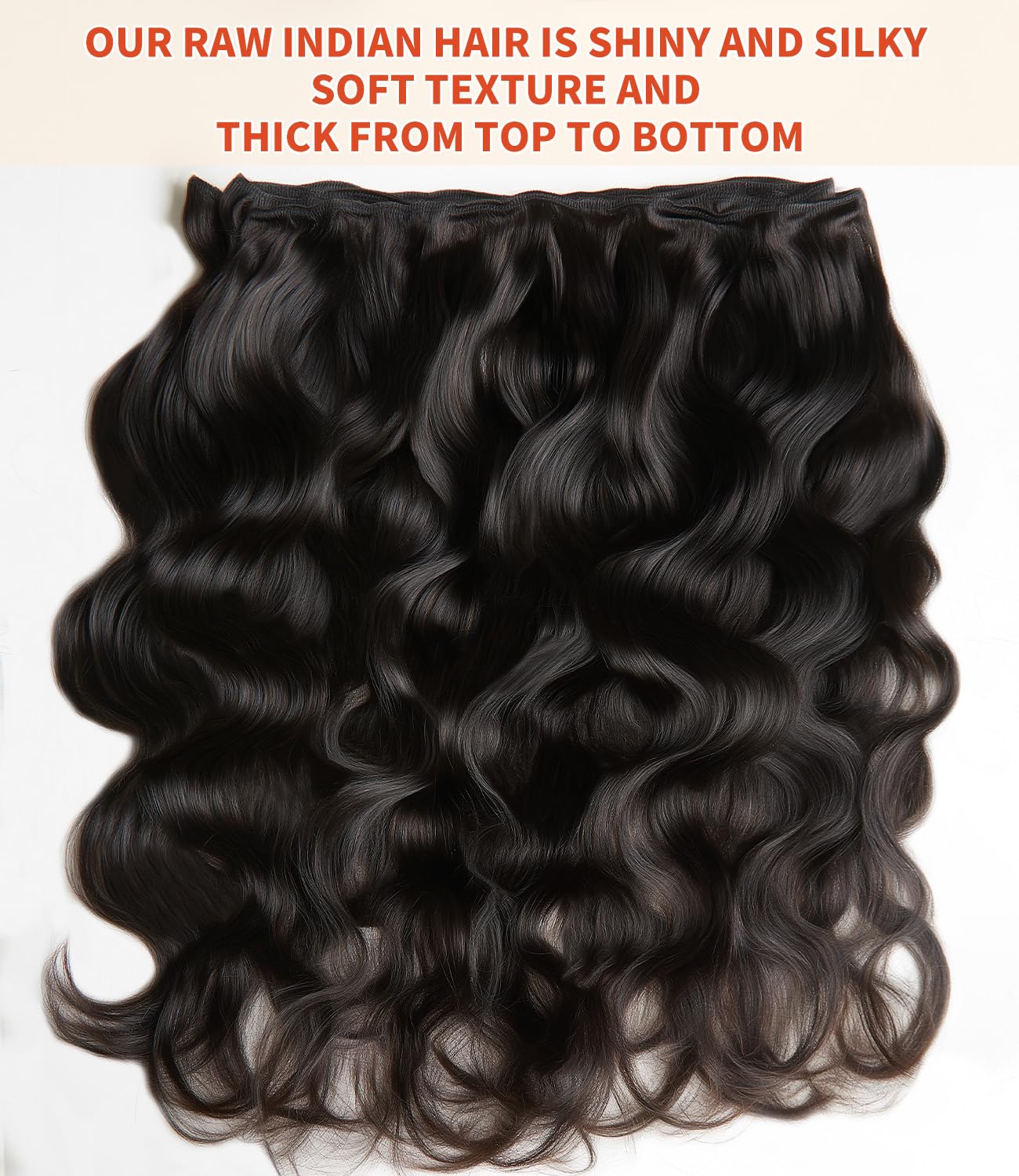 16 Inch Raw Indian Human Hair Bundles Body Wave No Tangle Shedding Wholesale 16 Inch Top Quality Indian Virgin Hair Double  main image 3