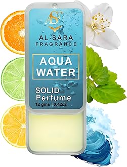 Aqua Water Solid Perfume | Alcohol-Free, Long-Lasting Fresh Aquatic Fragrance | 10g Non-Greasy Solid Perfume for Men & Women | Clean, Crisp & Invigorating Scent