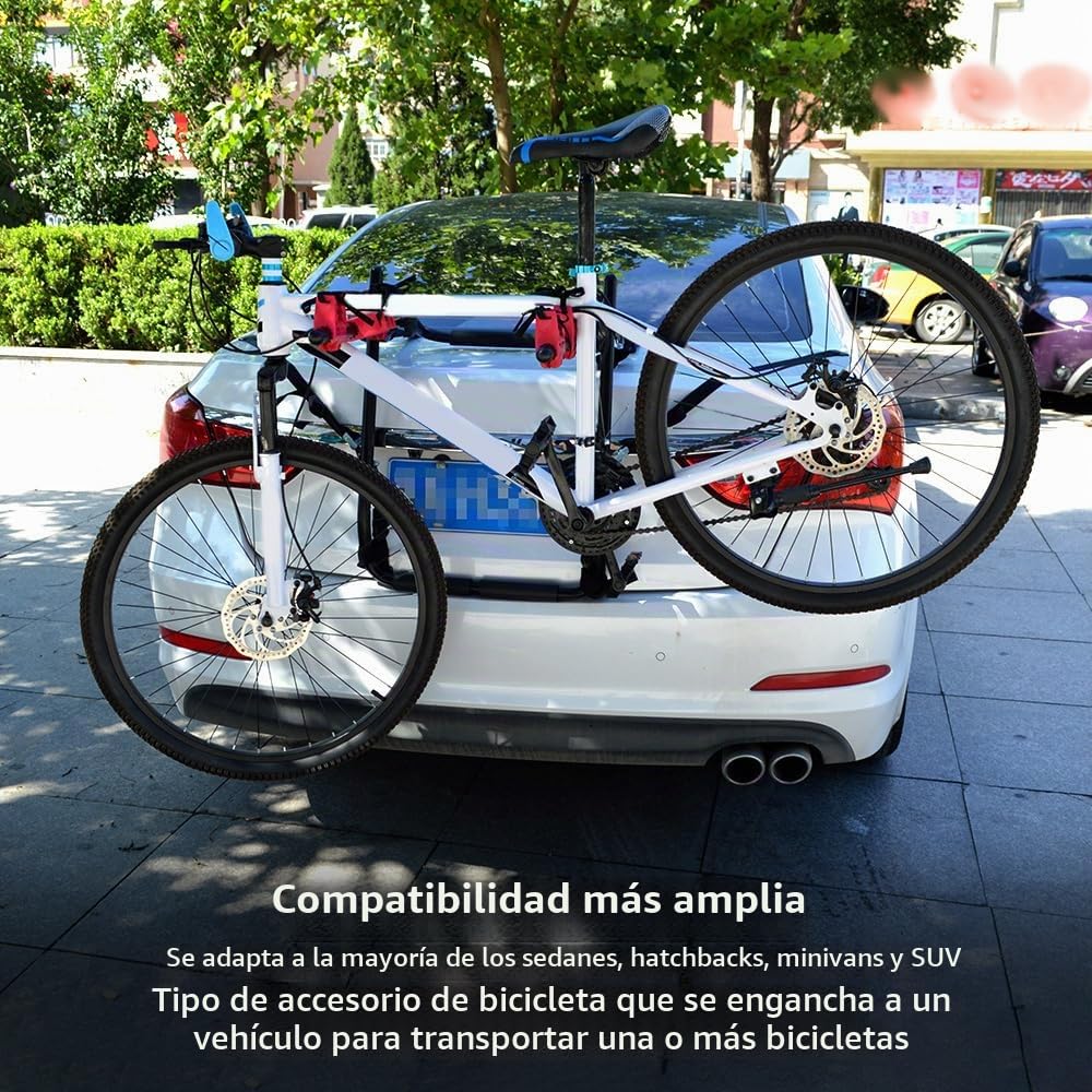 Portabicicletas para Montaje en Maletero, Soporte para 3 Bicicletas, portaequipajes Trasero para Coche de Alta Resistencia, Compatible con Camiones, SUV, minivans