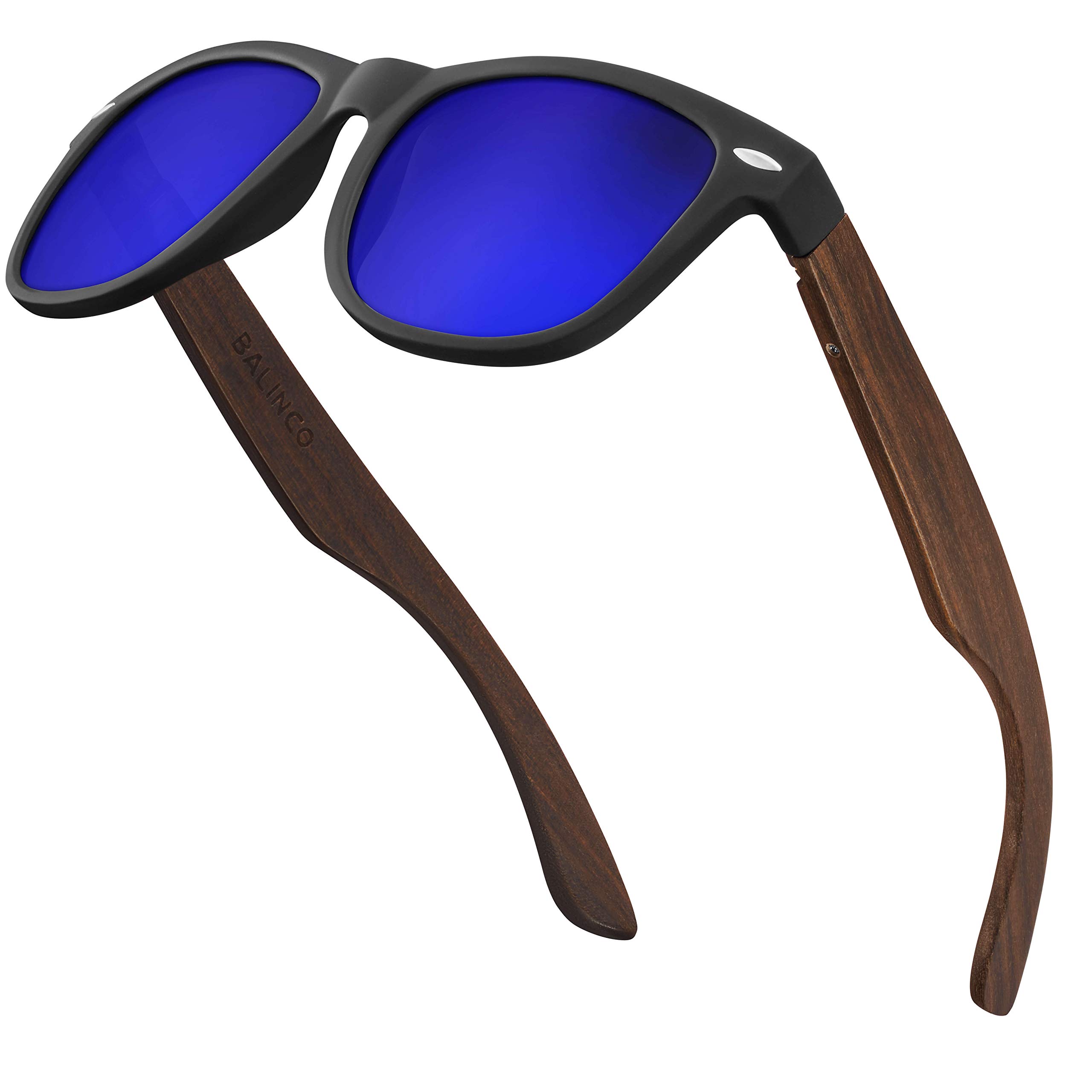 Balinco Set de gafas de sol de bambú mujer y hombre - con lentes TAC polarizadas para una visión intensa - sostenibles y duraderas - incl. un práctico estuche de regalo.