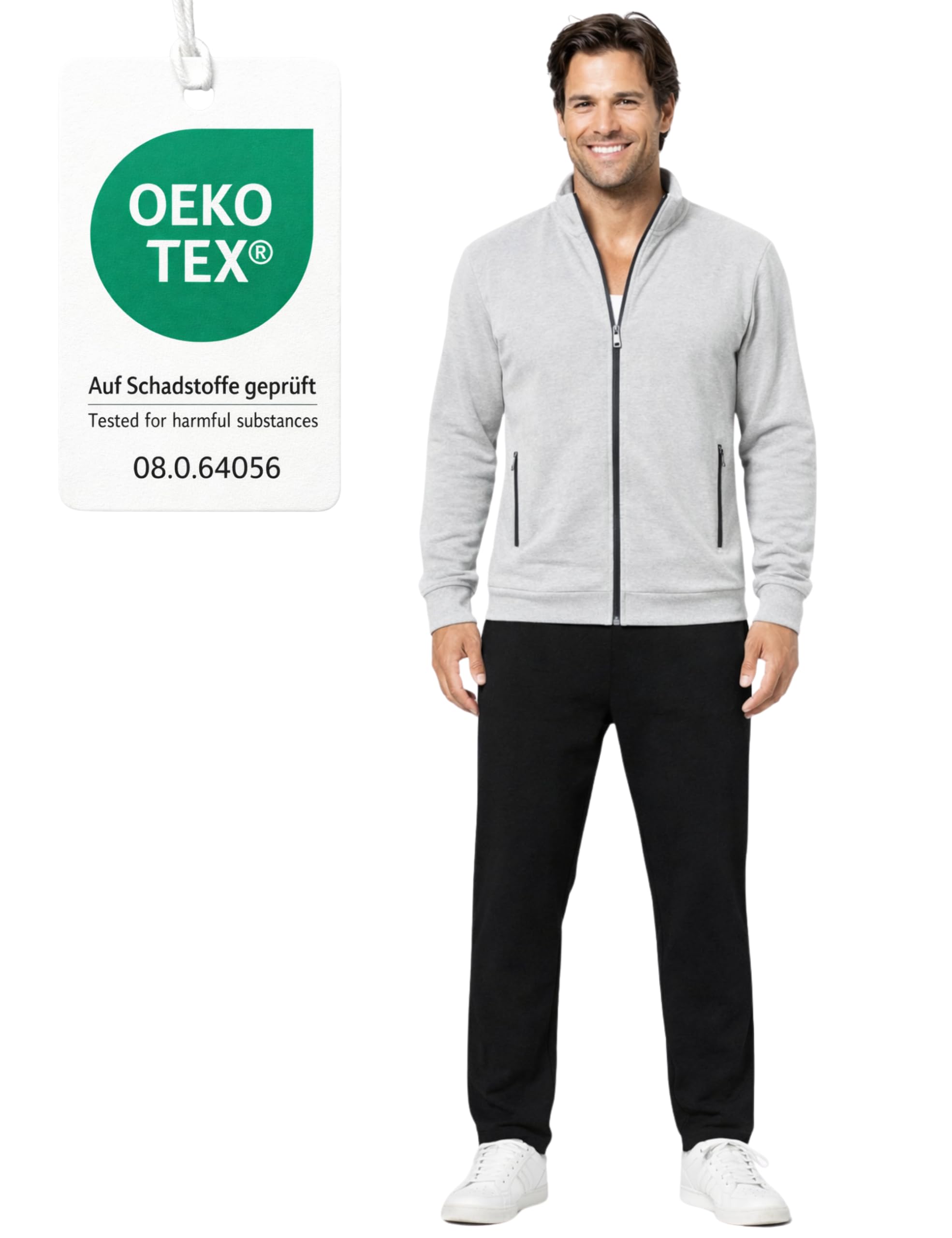 Morgenstern Chándal Hombre Completo Algodón Clásico Gris
