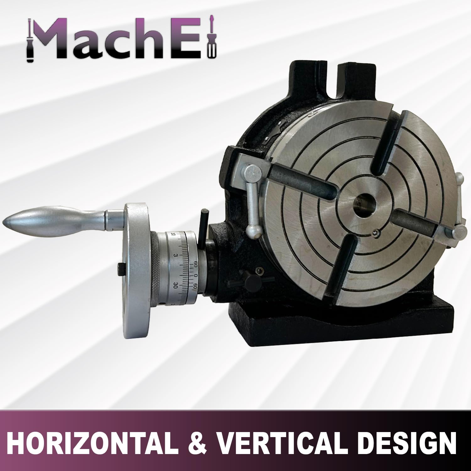 MachEl Mesa giratoria horizontal vertical HV6-4 ranuras de 150 mm para fresadora