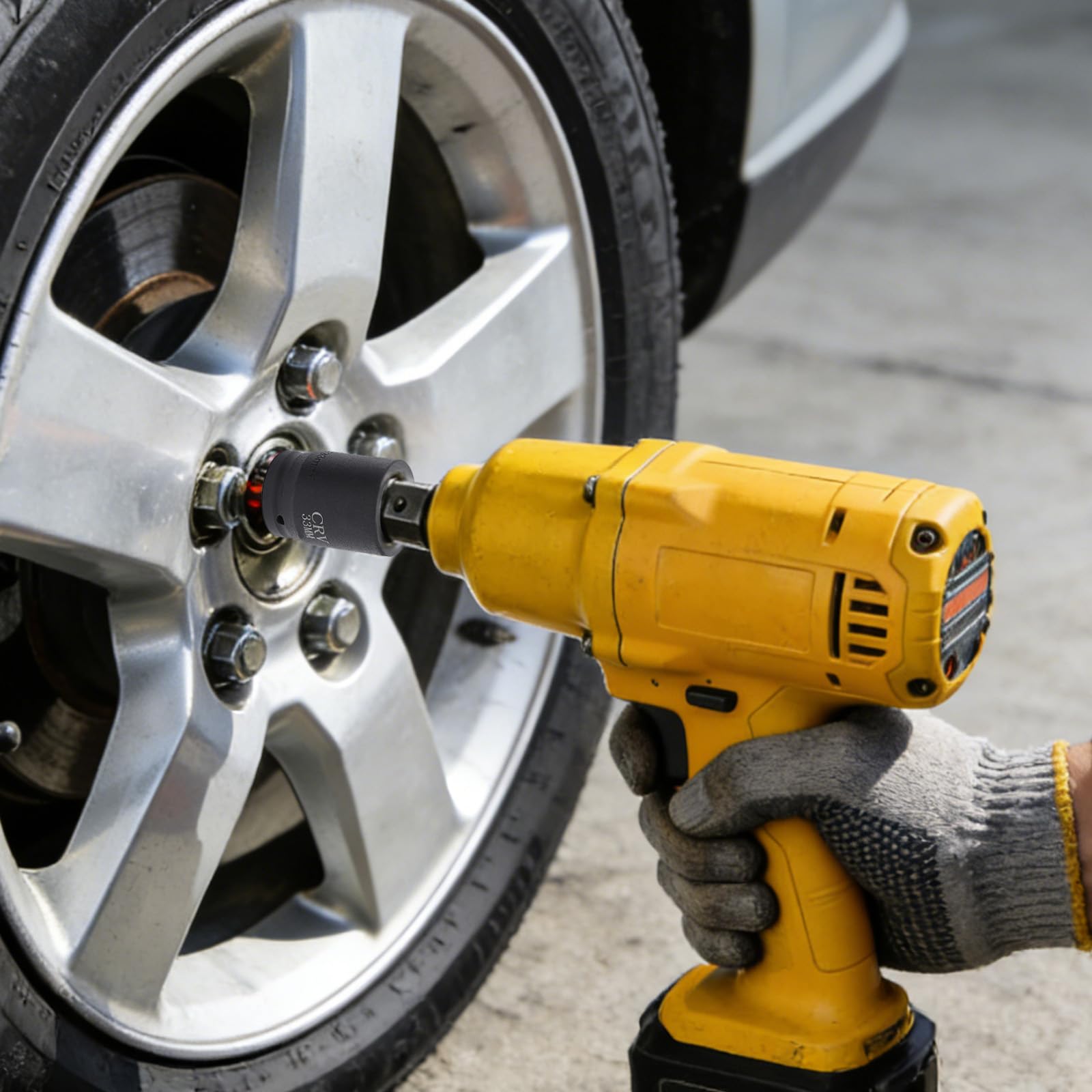 Set di boccole scosse 10 pezzi da 1 pollice, prese esagonali metriche 24-46 mm, scatola di immagazzinaggio meccanica 45 # acciaio fosfato, per automotive camion officina, scatola di immagazzinaggio 32