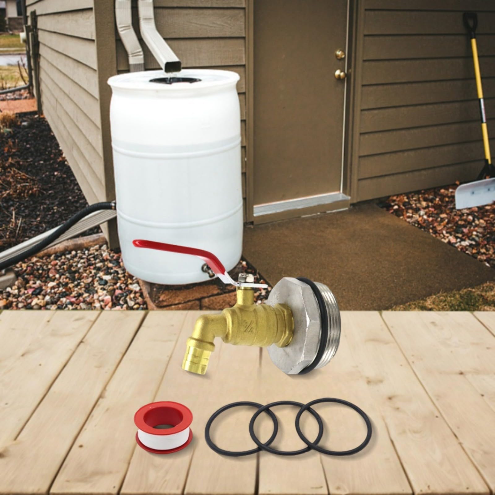 Trayne Robinet de distribution pour fûts d'huile de 200 L, construction en laiton, sortie de 15 mm de diamètre, design résistant aux fuites