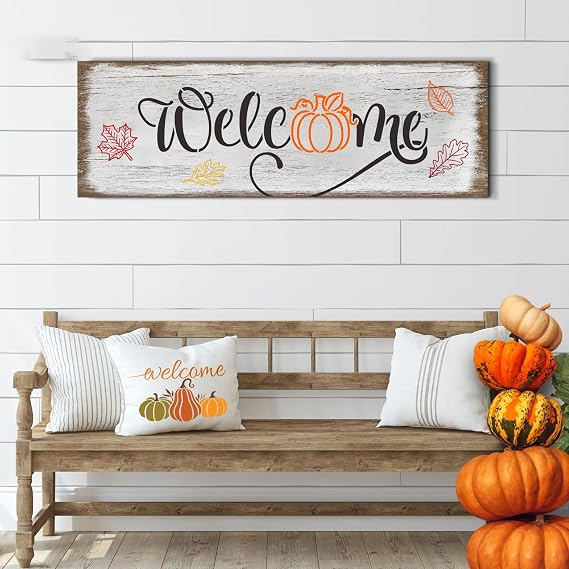 Fall Stencils for Door Mats Fall Doormat Stencils for Painting | Large Hello Fall Welcome Hey There Pumpkin Stencil for Doormats Wood Signs DIY Crafts Decor