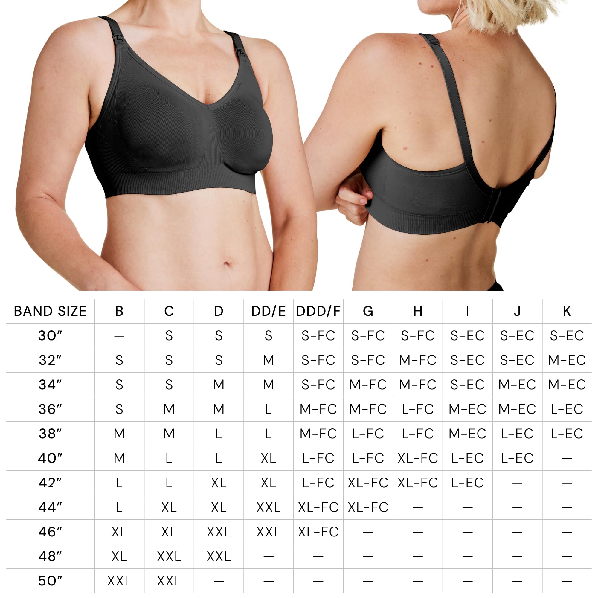 BRAVADO! DESIGNS Body Silk Seamless Brassière de maternité et d'allaitement sans Fil | Bonnet A, B, C, D, DD/E, DDD/F