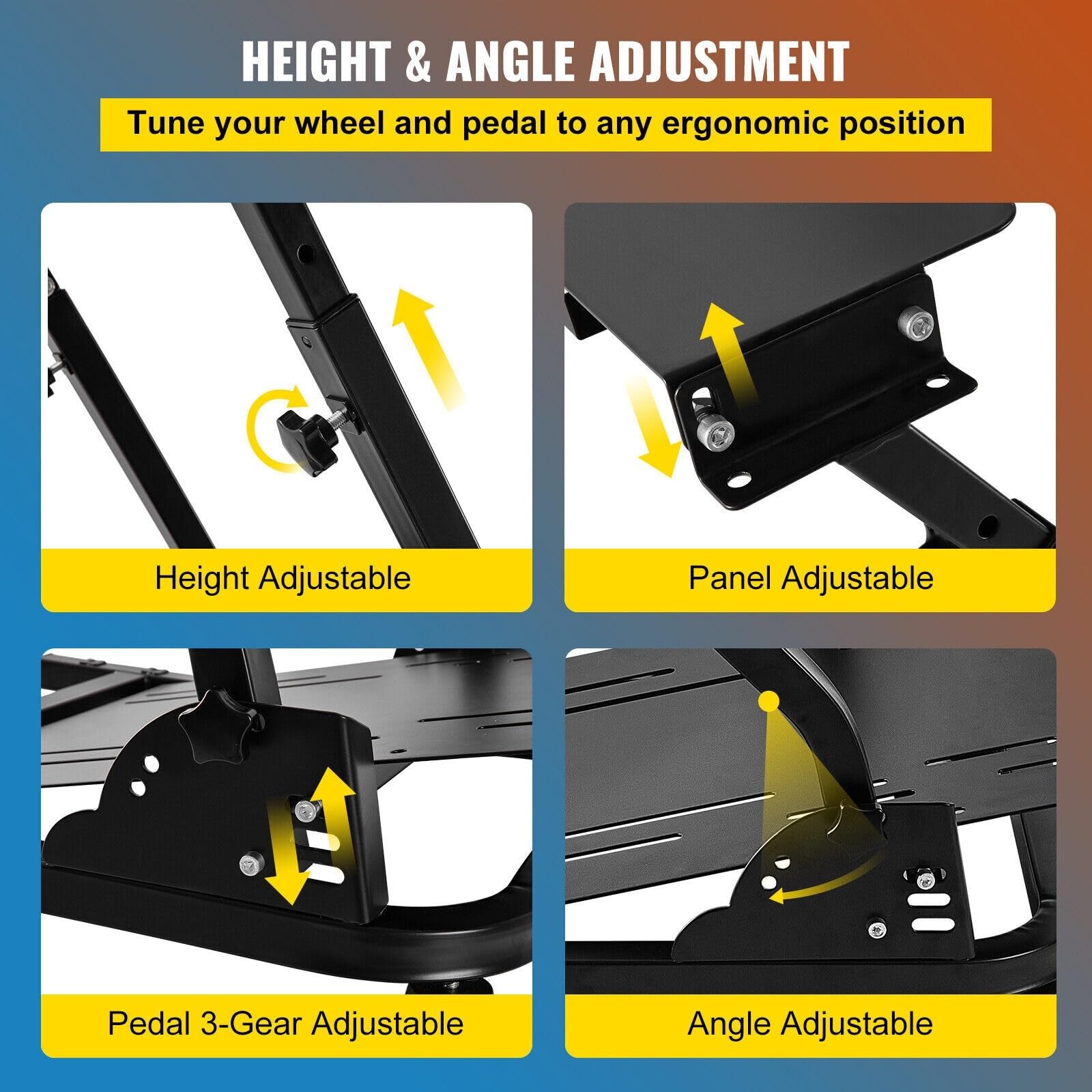 G920 Racing Simulator Volante Stand Racing Wheel Stand fit Gaming Simulator Wheel Stand Utilizado en Varios escenarios de Uso.