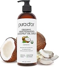 PURA D'OR プラドール（473ml（16液量オンス））分留ココナッツオイル USDAオーガニック認証 100%ピュア&ナチュラル 保湿キャリアオイル、顔、お肌、髪用 473 ml（16 液量オンス） ココナッツオイル