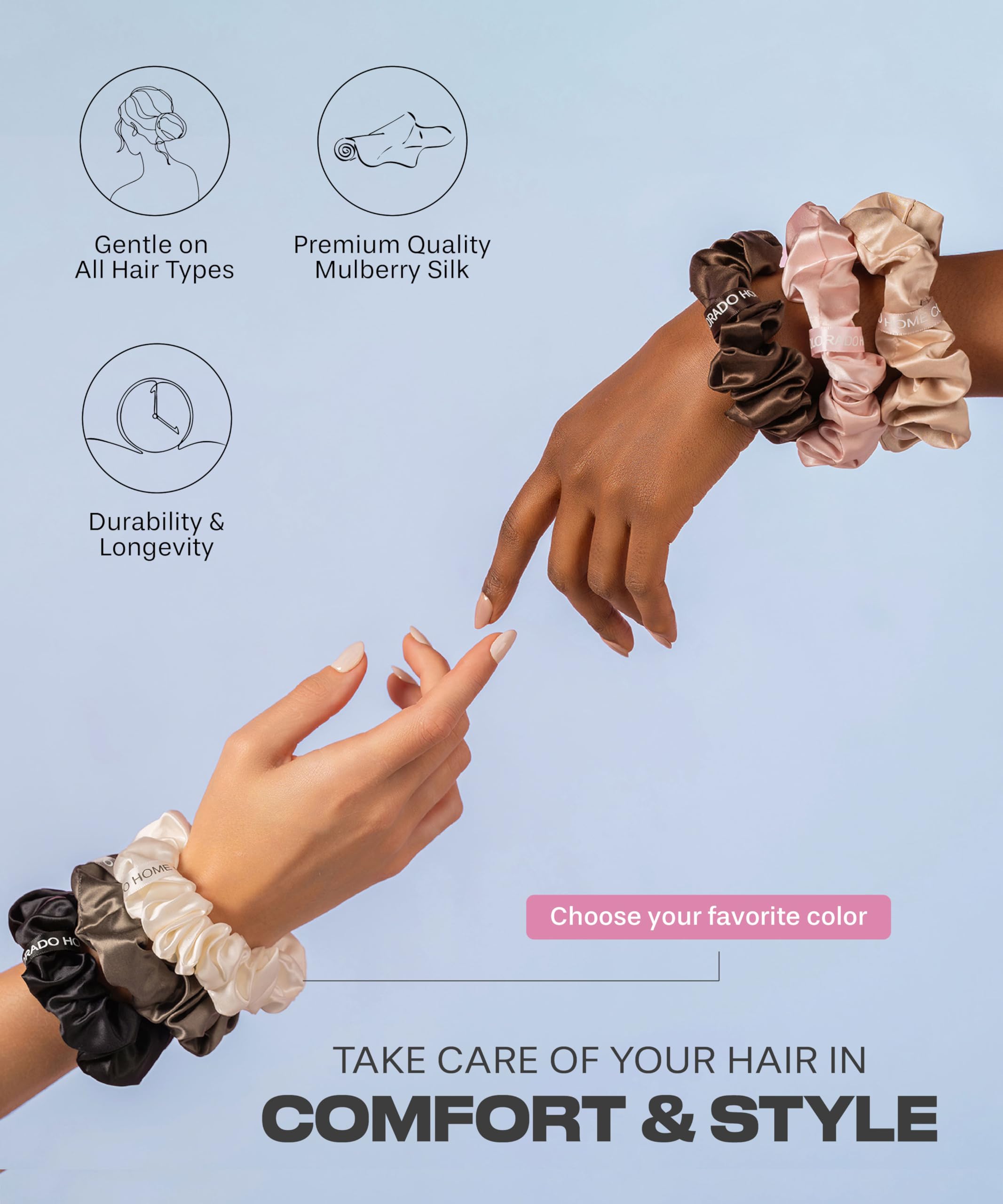 Amazon.com : SUNDAYSILKS™ Luxurious Mulberry Silk Scrunchies  display picture 3