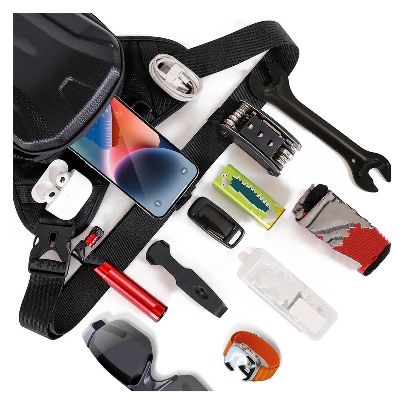 Borsa Moto Borsa Laterale Per Gamba Da Moto Impermeabile Sport All'aria Aperta Casual Marsupio Uomo Donna Hip Bum Riding Selle Moto Bagagli(B)