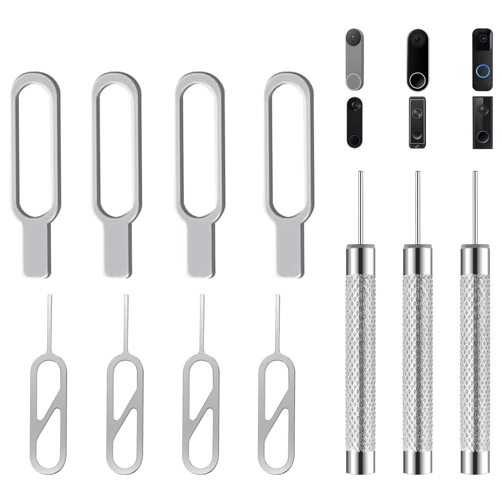 Doorbell Key Tool, 11 PCS Doorbell Removal Pin Kit, Reusable Video Doorbells Remove Mount and Battery Replacement, Release Key Security Removal Tool Replacement, Compatible with Arlo, Nest and Eufy-image-34