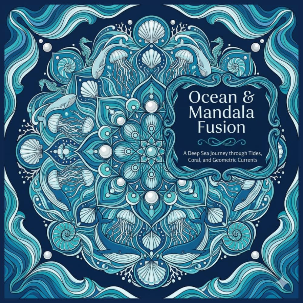 Ocean & Mandala Fusion: A Deep Sea Journey Through Tides, Coral & Geometric Currents (Mindful Mandala Fusion Series)