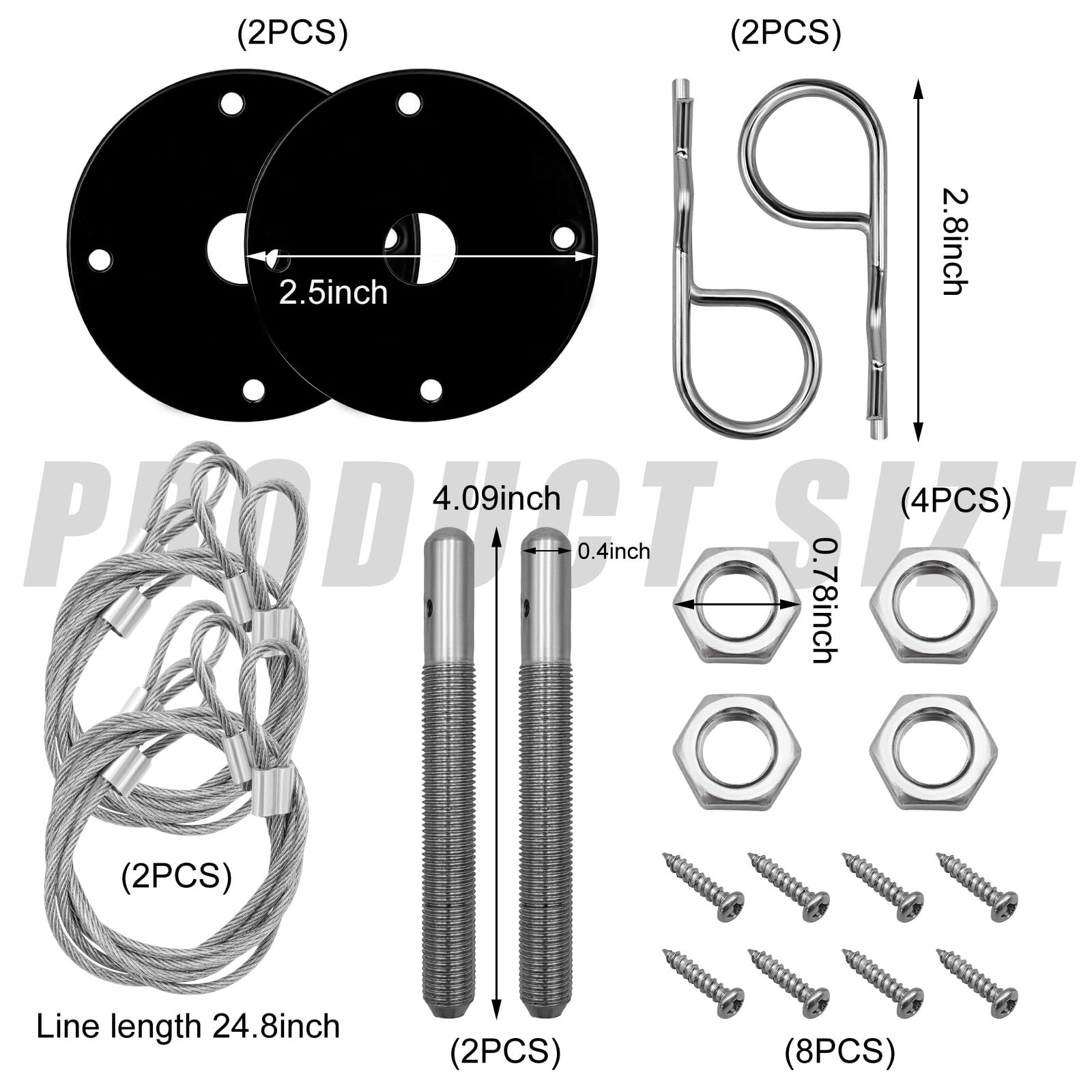 Bungee Loops - 100mm - 20 Pack - Bunji Tonneau Ute Marine Repair Loop With TOOL - Foto 4