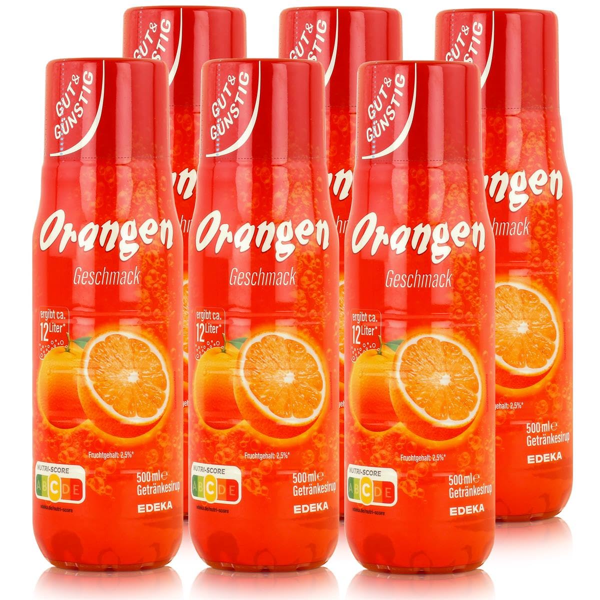 H-O Gut & G nstig Orange Drink Syrup Pack of 6 6 x 500 ml