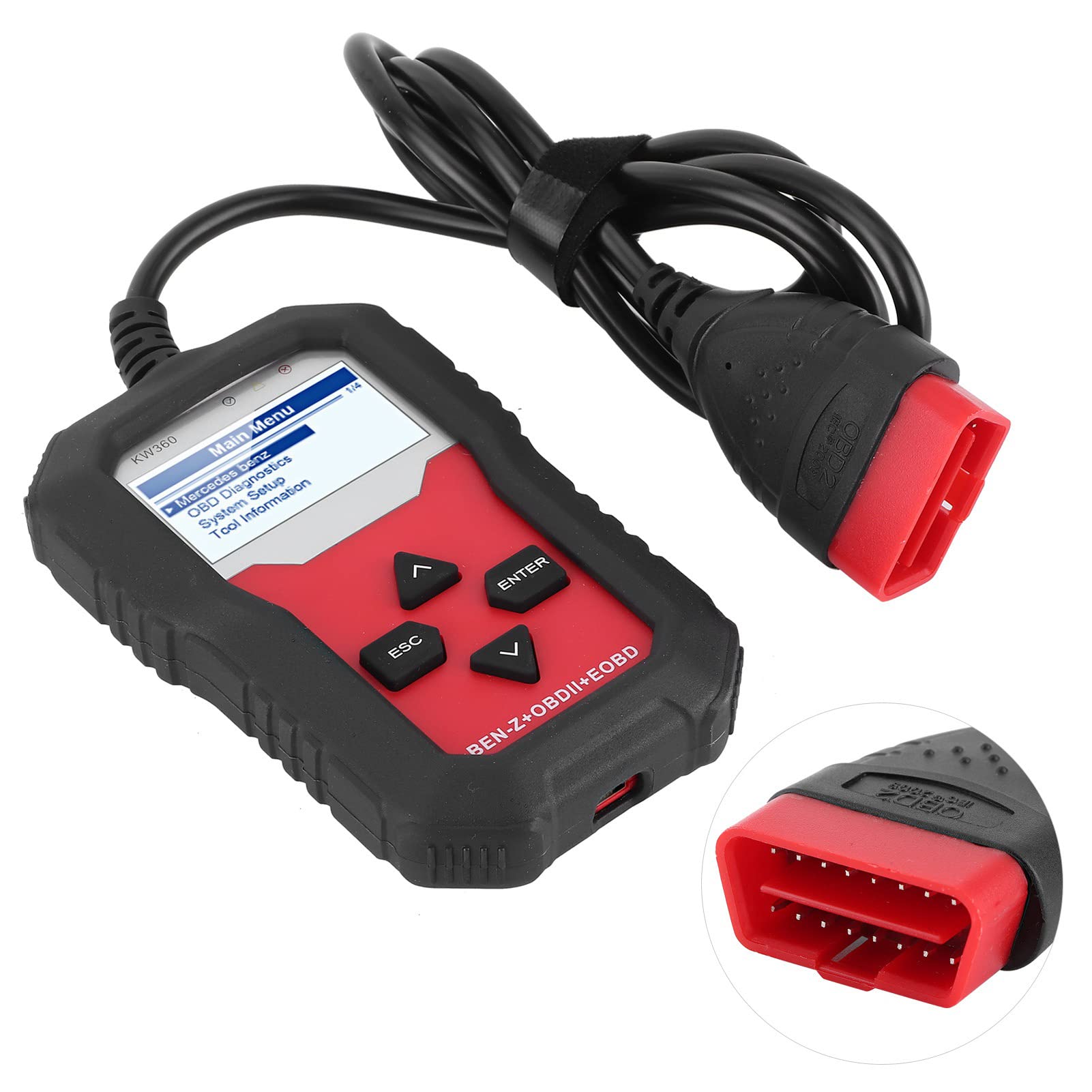 KIMISS Professioneller Full-System-Automobilverwerfungsdetektor mit Vollem System mit Vollsystem 12V OBD-Scanner für mit Diagnostischem Scanner, (Englisch)