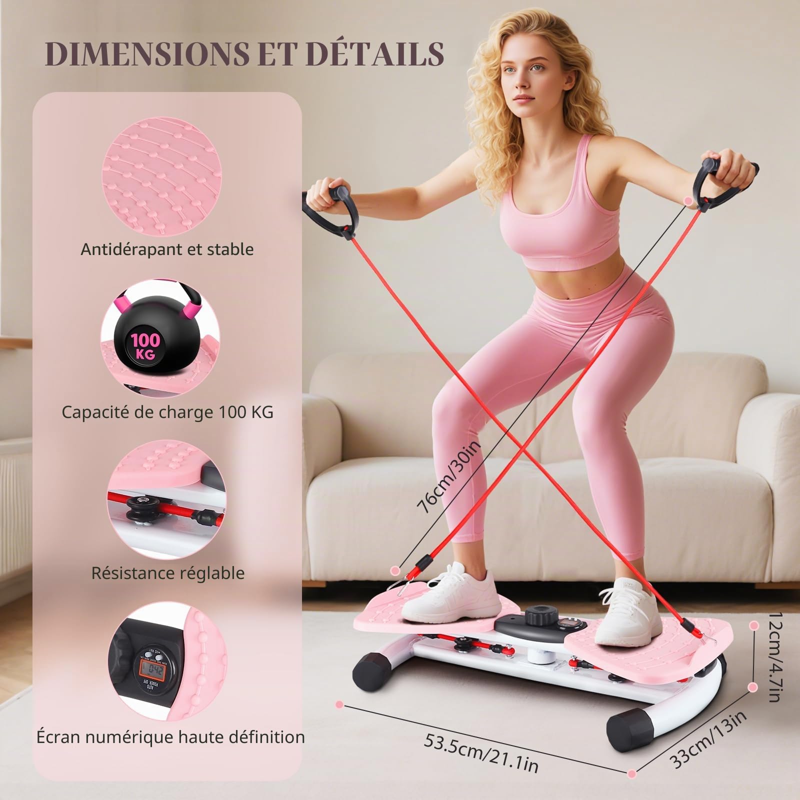 Disque de Torsion 360° pour Sculpture de la Taille – Design Ergonomique avec Surface Antidérapante et Base Hexagonale – Outil de Fitness Polyvalent pour Perte de Poids et Massage des Pieds