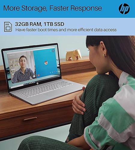 Miniatura 5 de HP Laptop con pantalla táctil HD de 17.3 pulgadas, para negocios y estudiantes, AMD Ryzen 5 7530U (Beats i7-1165G7), 16 GB de RAM, SSD de 1 TB,