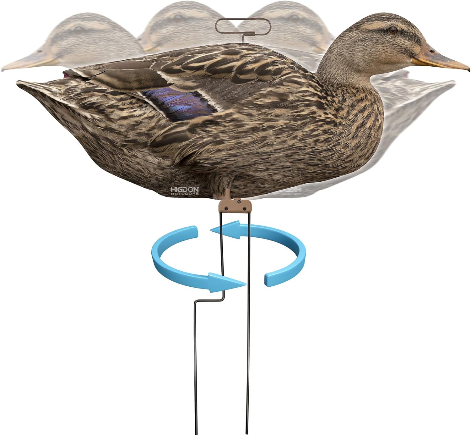 Higdon Outdoors Flats | Mallard Duck Silhouette Decoys for Waterfowl Hunting | Weather Resistant Drake & Hen Decoys with Easy Carry Stakes | Standard, Motion, or Fully Flocked Motion | 12 Pack
