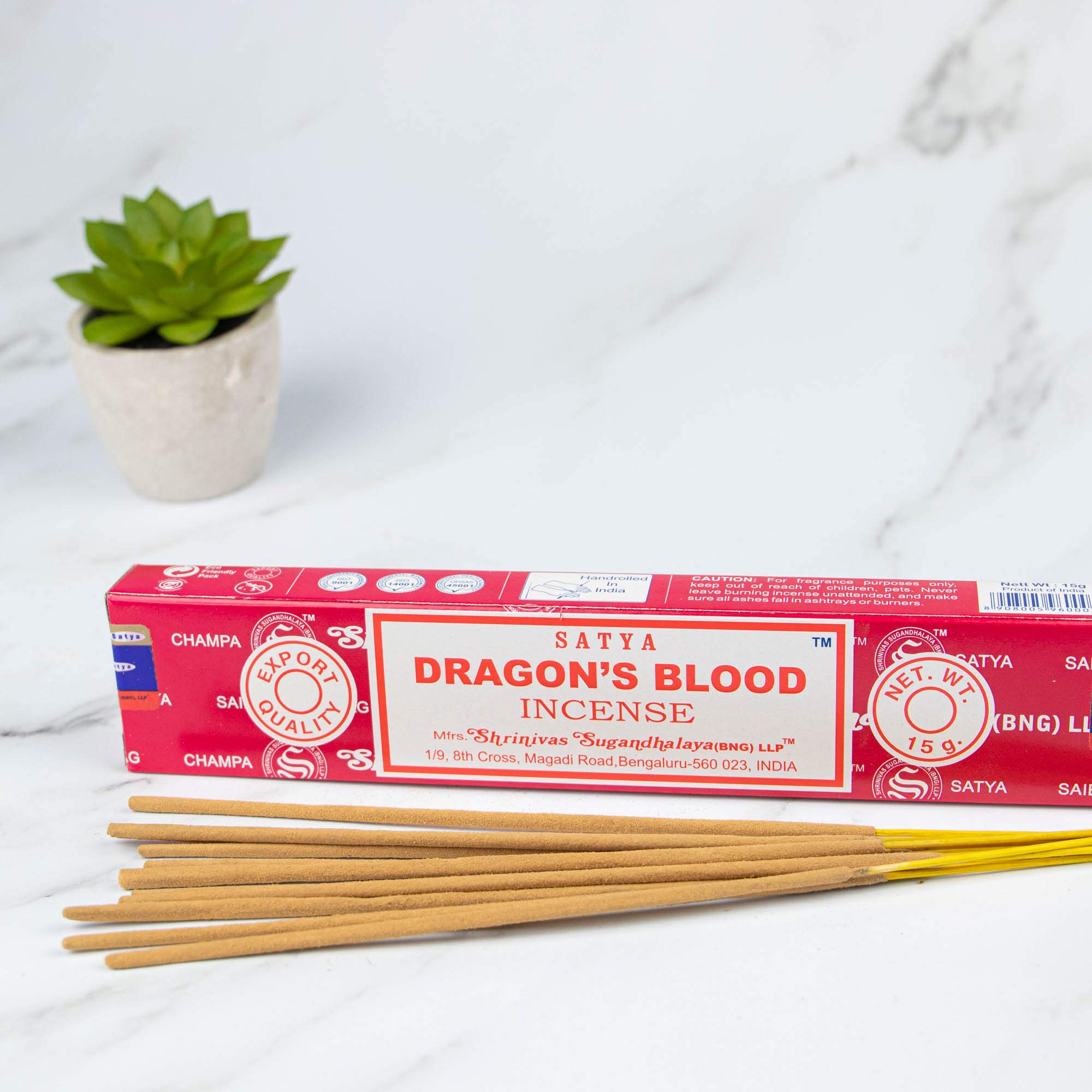 Satya Bangalore Dragon's Fire Räucherstäbchen – 12x15g (180g) | Handgerollt, Naturreine Masala-Mischung