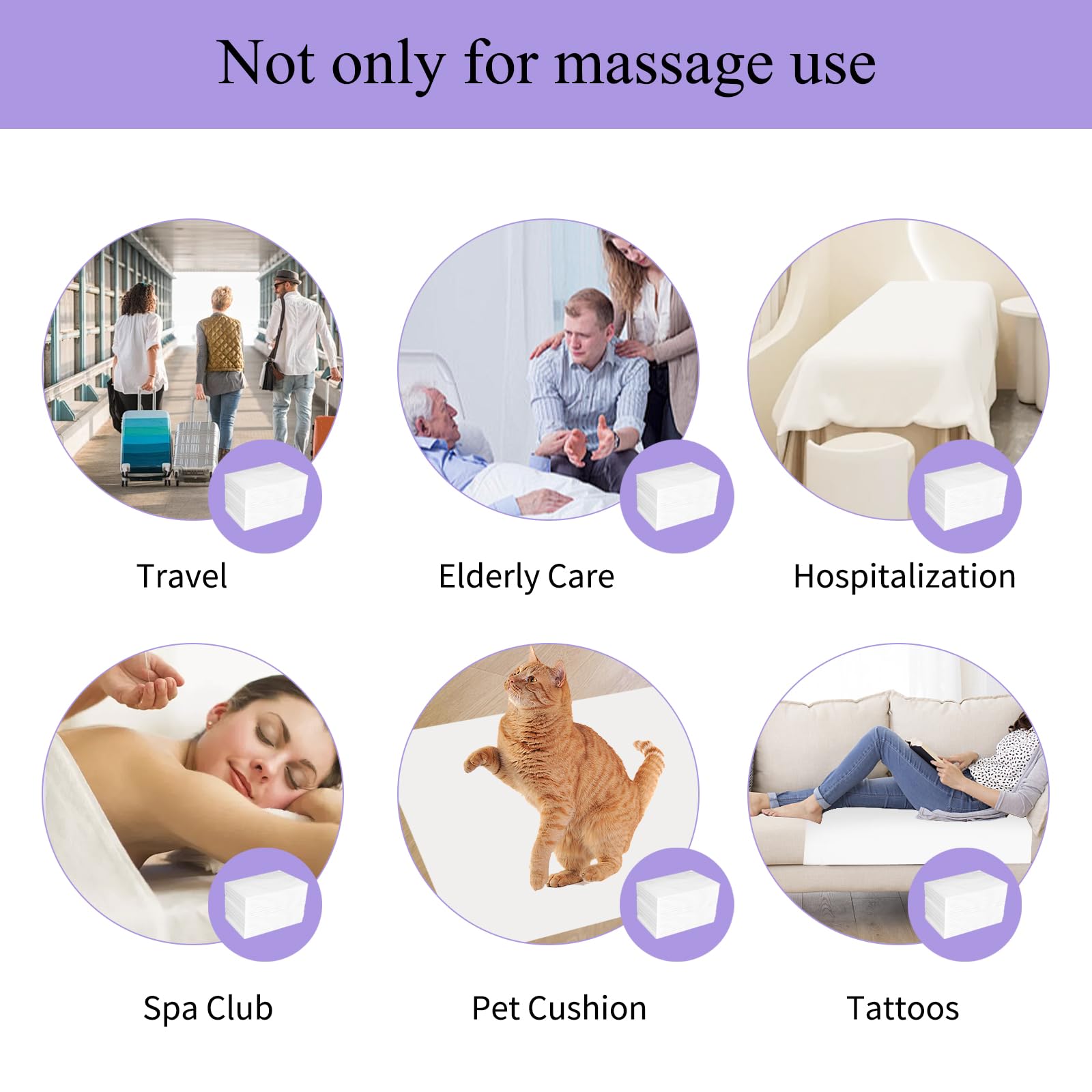 100 sábanas desechables de 31.5 x 71 pulgadas, fundas de cama de spa y mesa de masaje de tela no tejida, transpirables y duraderas para máxima higiene y comodidad en tratamientos de masaje, tatuajes y