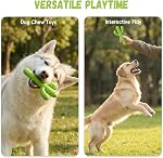 MewaJump Dog Chew Toys, Durable Rubber Dog Toys for Aggressive Chewers, Cactus Tough Toys for Training and Cleaning Teeth, Interactive Dog Toys for Medium/Large Dog