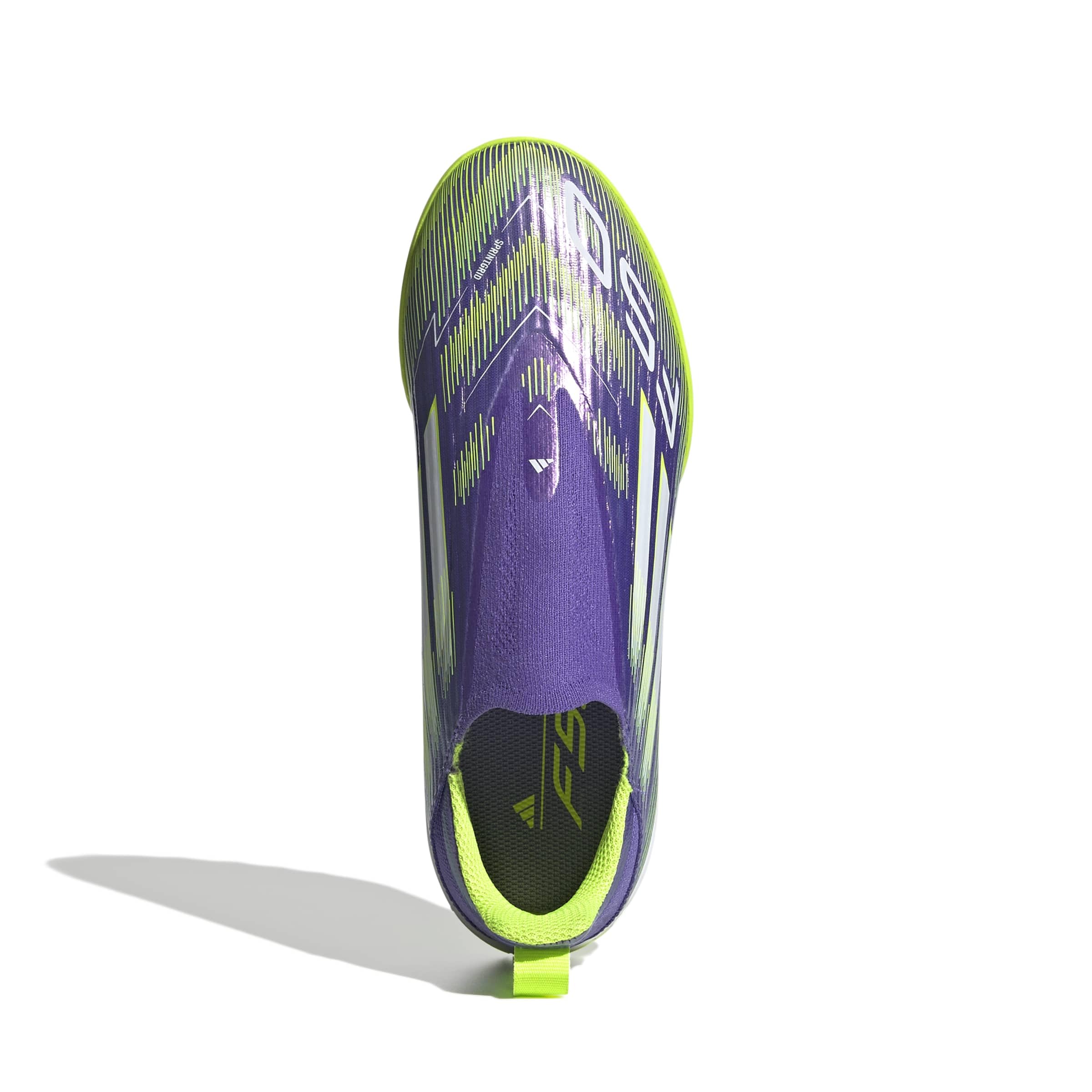 adidas Uniseks - dzieci F50 LEAGUE Laceless Turf Football Boots Kids, Purple Rush/Cloud White/Lucid Lemon, 35 EU