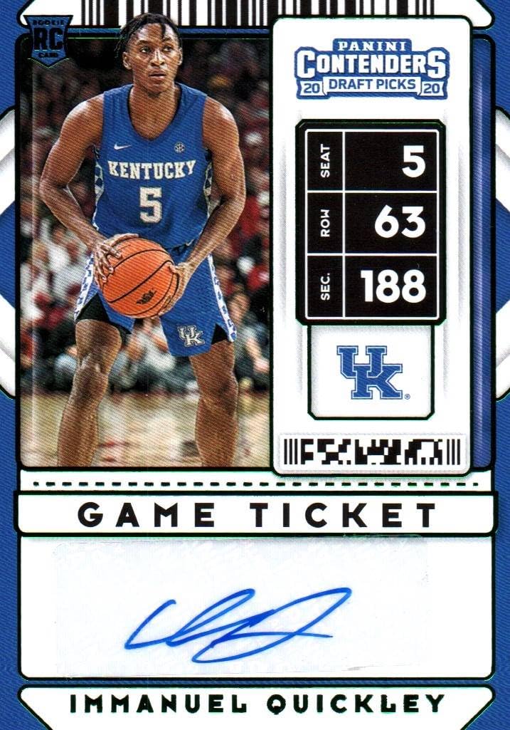 NBAカード イマニュエル・クイックリー　ルーキー　ジャージーサイン Amazon.com: Immanuel Quickley Autographed Green Game Ticket Rookie