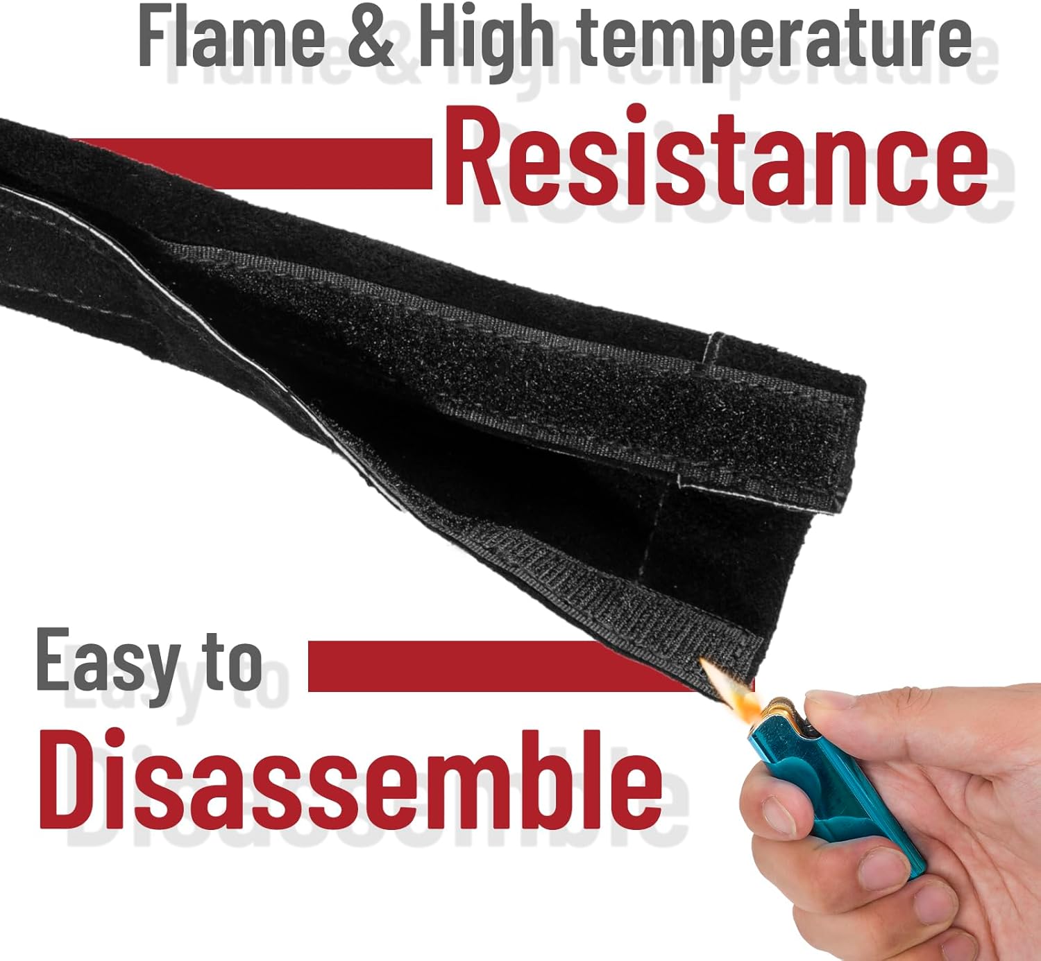 LeaSeek TIG Welding Torch Cable Cover, Flame-Retardant Leather Protective Cable Cover,Black Torch Lead Cover 7.7 Meters (25 Feet Length)