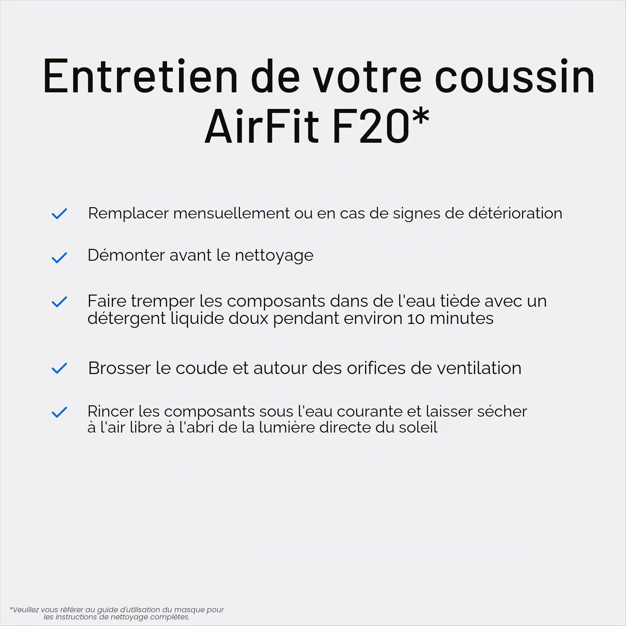 Resmed Airfit F20 Coussin – Medium