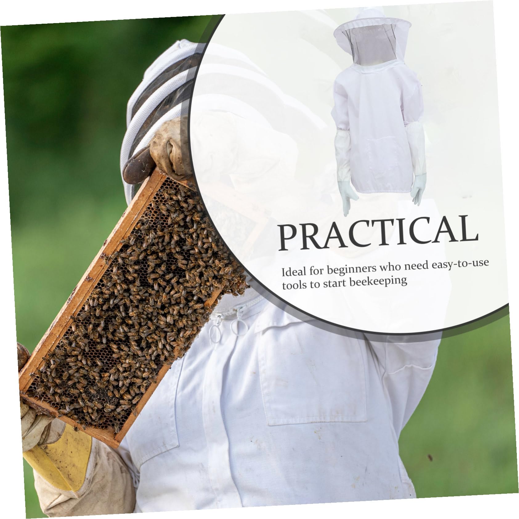 Lange Imkerhandschuhe aus Polyester und Wildleder Bienenschutzhandschuhe für Bienenzucht Komfortabel und Langlebig für Imkereiarbeit
